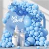 Pastel Blue Balloons Garland White Silver Balloon Arch Kit Gender Reveal Birthday Party Baby Shower Home Party Decoration Globos