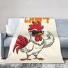 F-Caw-F Chicken FCAWF Humor Quote Rooster Meme Blanket Cover Fleece Super Soft Throw Blankets for Car Sofa Couch Bedroom Quilt
