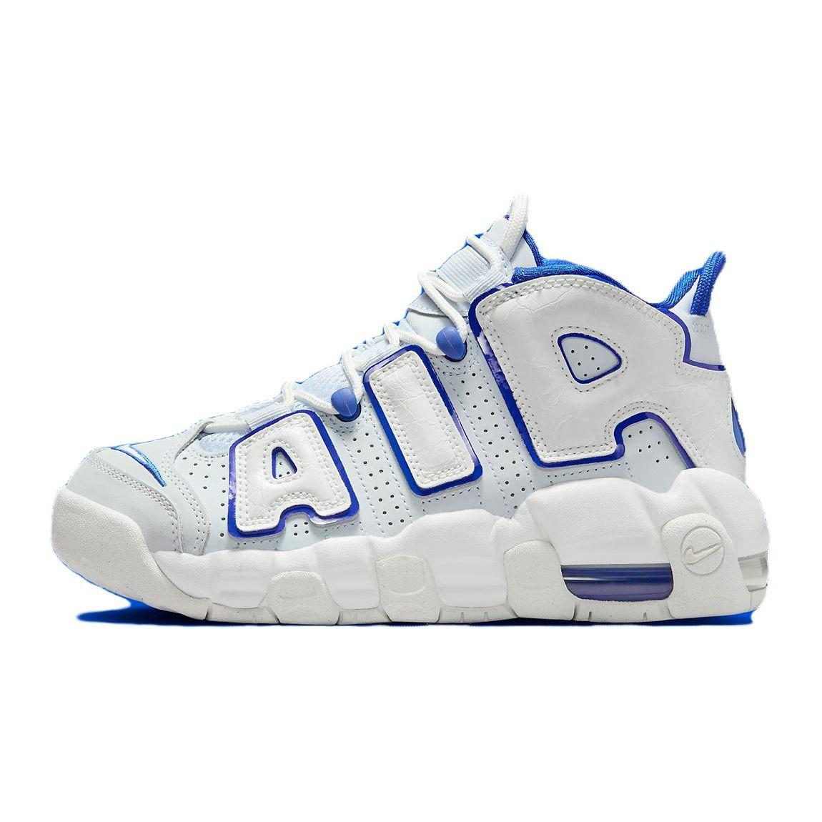 Детские кроссовки Nike Air More Uptempo GS White Royal Summit-White Football-Grey Racer-Blue FN4857-100 36.5