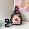 Cartoon Print Capybara Sling Shoulder Crossbody Bag Storage Chest Pack Gift