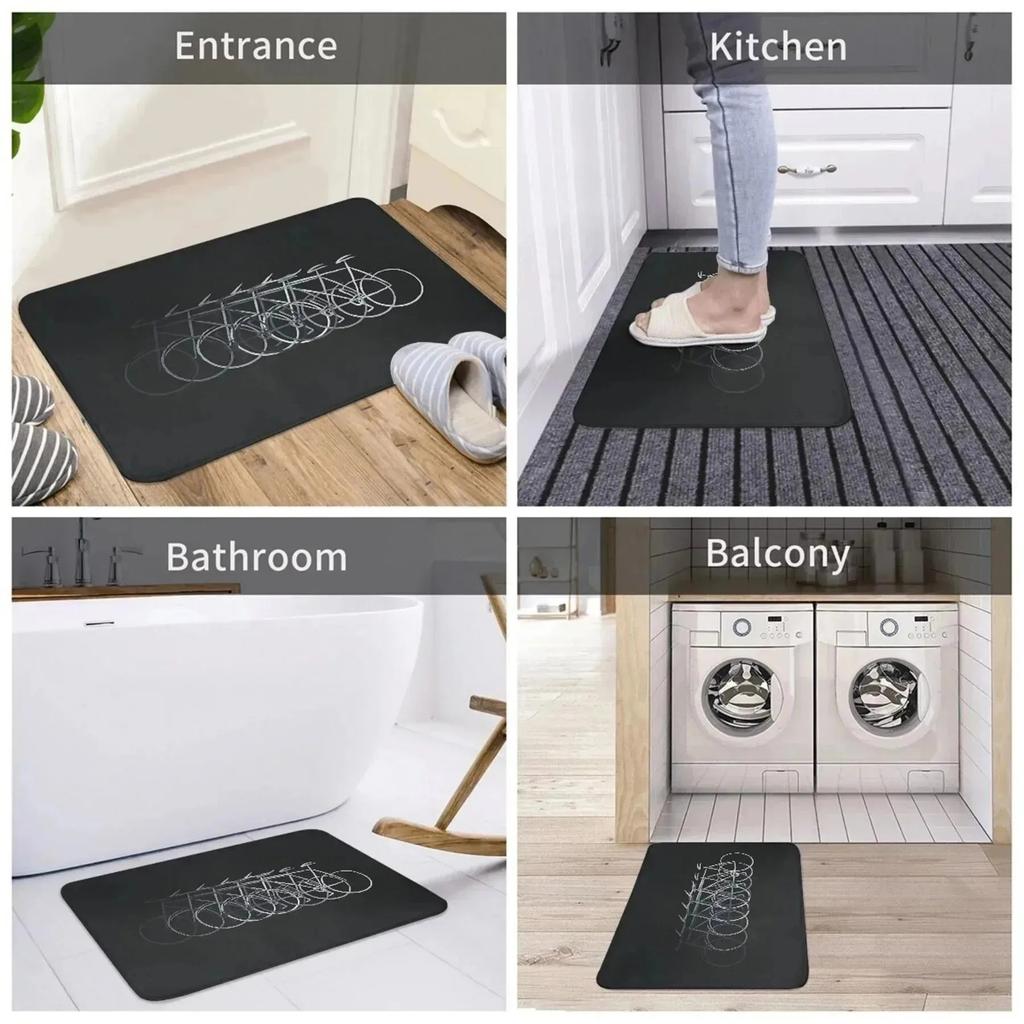 1PC LOVE Dog Pattern Door Mats Kitchen Rugs Non-Slip Pop Design Living Room Rugs Bath Mat Carpet for Home Sink Laundry Decor
