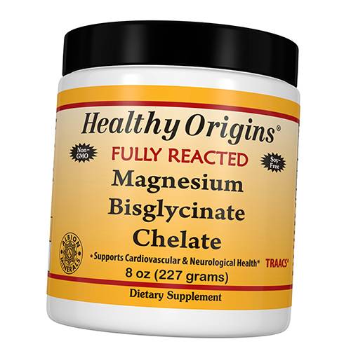

Магний Бисглицинат Хелат, Magnesium Bisglycinate Chelate, Healthy Origins 227г (36354019) 227g