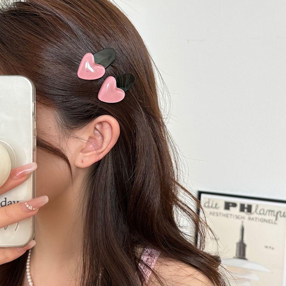 

Dopamine Hairpin Heart-shaped Broken Clip Sweet Side Bangs Clip