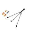 Lawn Metal Base Tripod Sprinkler Head Leakproof Design 3/4in Hose Fitting Customizable Sprayed Patterns Outdoor Watering