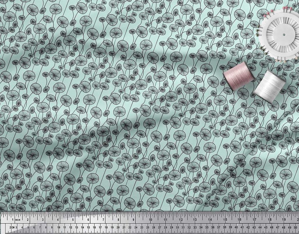 Soimoi Japan Crepe Satin Fabric Artistic Floral Decor Fabric Printed Metre 42 Inch