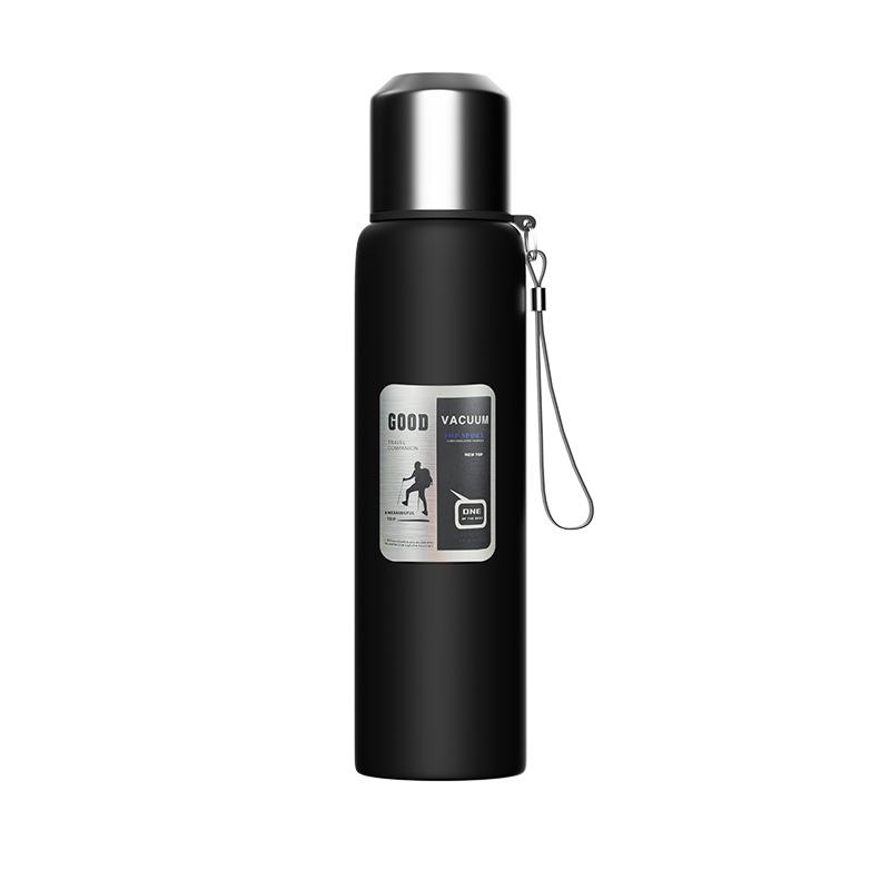 Water Bottle Thermos Cup Men's Outdoor Travel Water Cup Large Capacity 111 Stainless Steel Double Layer Vacuum Liner All Steel Thermal Insulation Pot