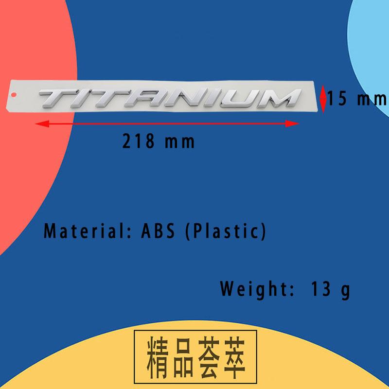 3D TITANIUM for Trunk Nameplate Decal Emblem Badge Sticker