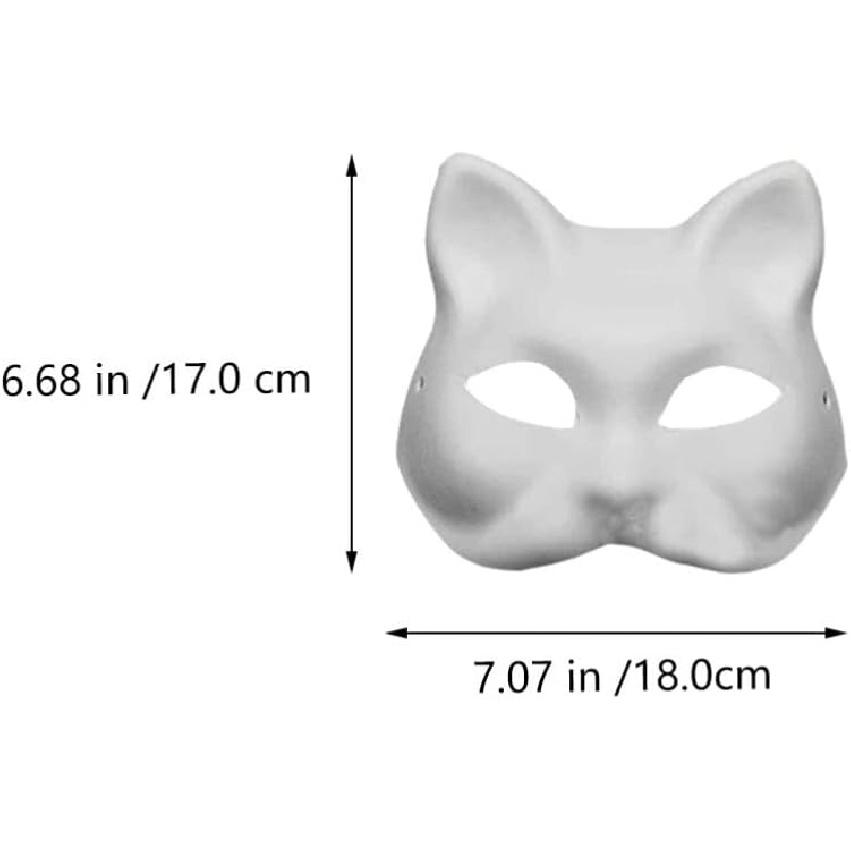 15 szt. Kot Biały Papier Pusty DIY Halloween Ręcznie Malowana Twarz Osobowość Maskaradowa Zestaw Masek