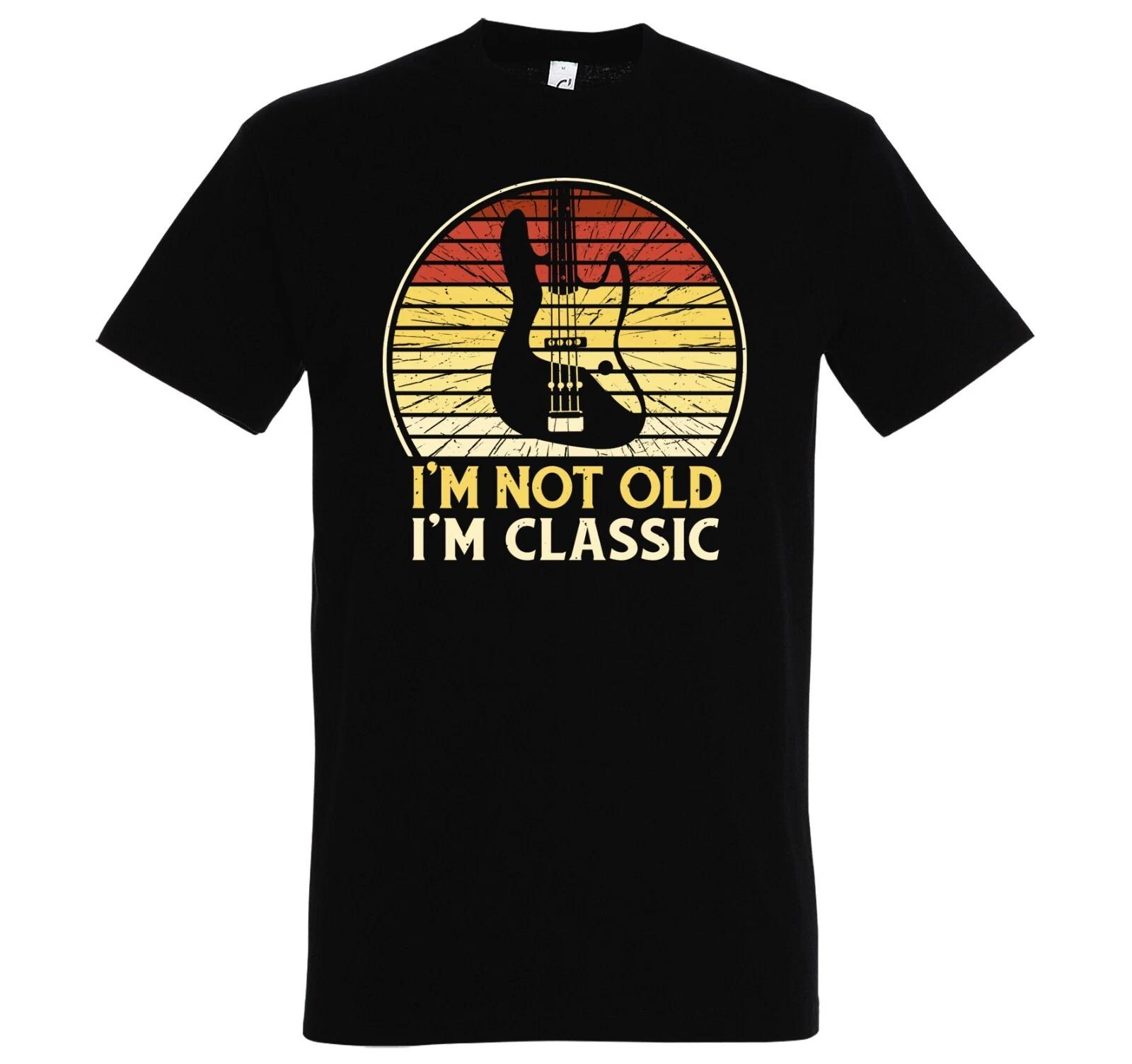Youth Designz Men s T-Shirt I m Not Old I m Classic Bass Print Saying Logo Fun S