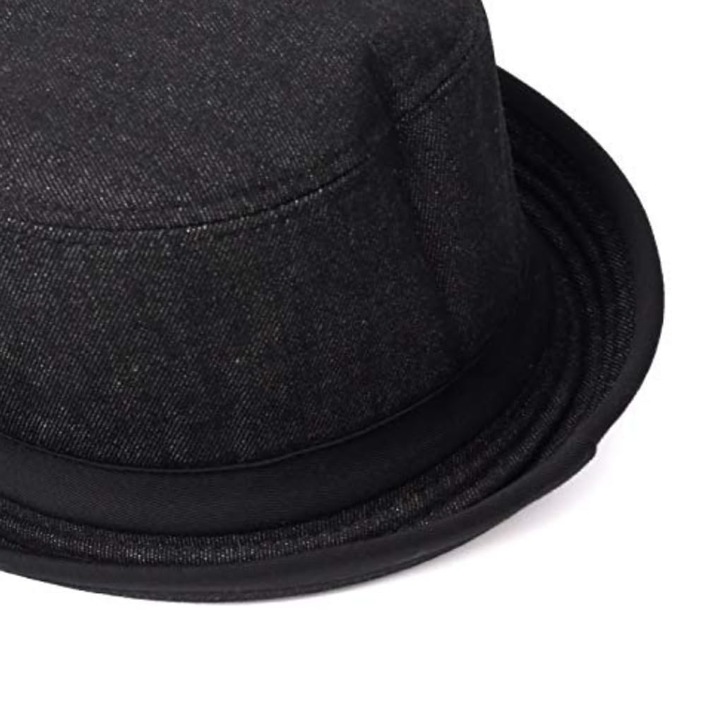Melco Plus Size 62cm Pork Pie Bucket Denim Made In Korea Men's Hat, Material, (Black)