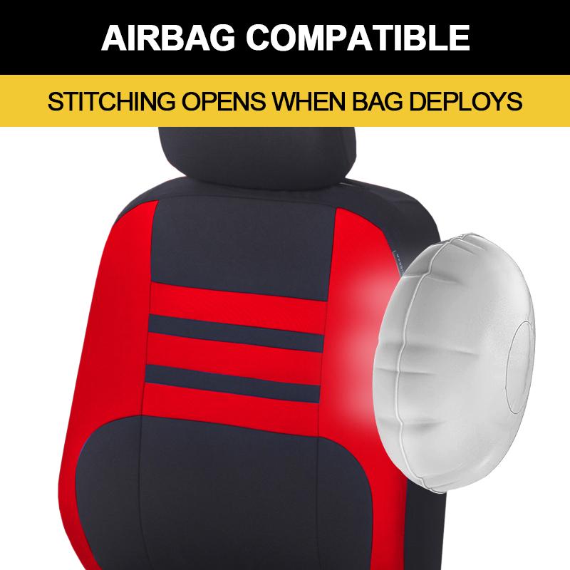 Car Seat Covers Front Seats Rear Bench Polyester Car Seat Protectors Easy Installations Rear Bench Split Classic Interior