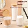 1pcs Cotton Swab Storage Box Acrylic Jar Makeup Organizer Cotton Round Pad Holder Box Q Tip Holder Dispenser with Bamboo Lid