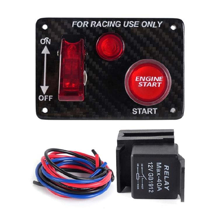 Einfach zu installierendes Motorzündschalter-Panel, LED-Kippschalter-Startknopf, geeignet für Heimwerker, Auto-, Boots-Upgrades