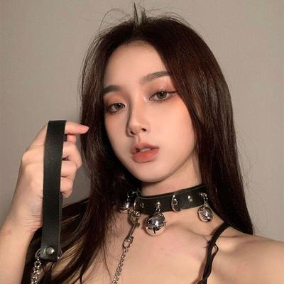 Bell Collar Women'S Neck Strap Chain Collar Men'S Collarbone Chain Neck Ring Necklace Neck Chain Neck Ring Choker Leather
