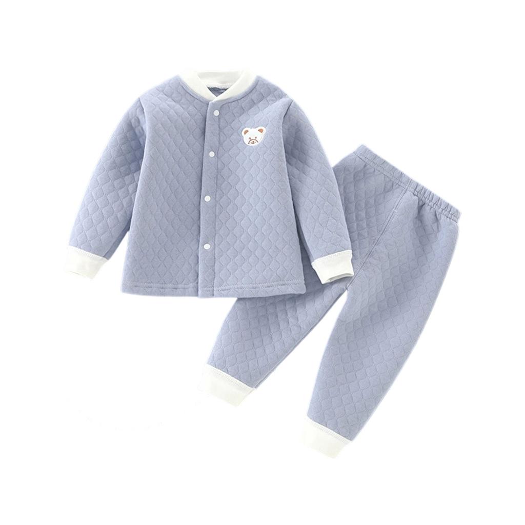 Children's  Fleece-Lined Thermal Underwear Set,  Seamless Clothes, Suitable For Medium And Large Children