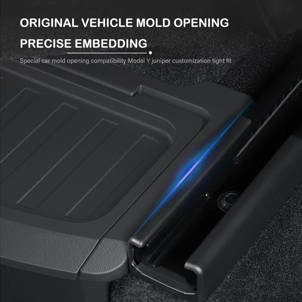 Rear Center Console Floor Storage Box For Tesla Model Y Juniper 2025 2026 Rear Center Console Organizer - 2Nd Row Seat Organizer Bin For Model Y