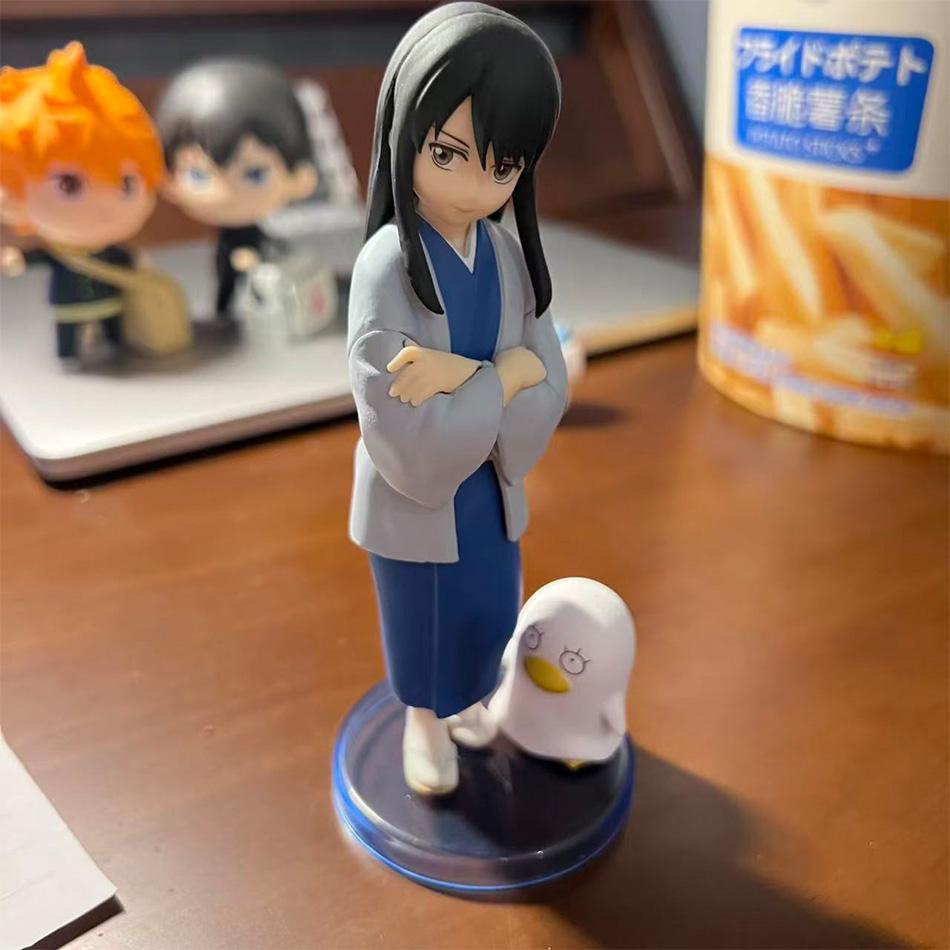Original 14Cm Anime Gintama Figure Sakata Gintoki Katsura Kotarou Stand Anime Model Toys Gifts Collection Decoration Ornaments