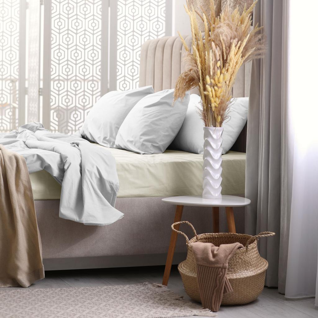 Fitted sheet 90x200 terry COTTON TERRY FREYLE ecology cream ecru
