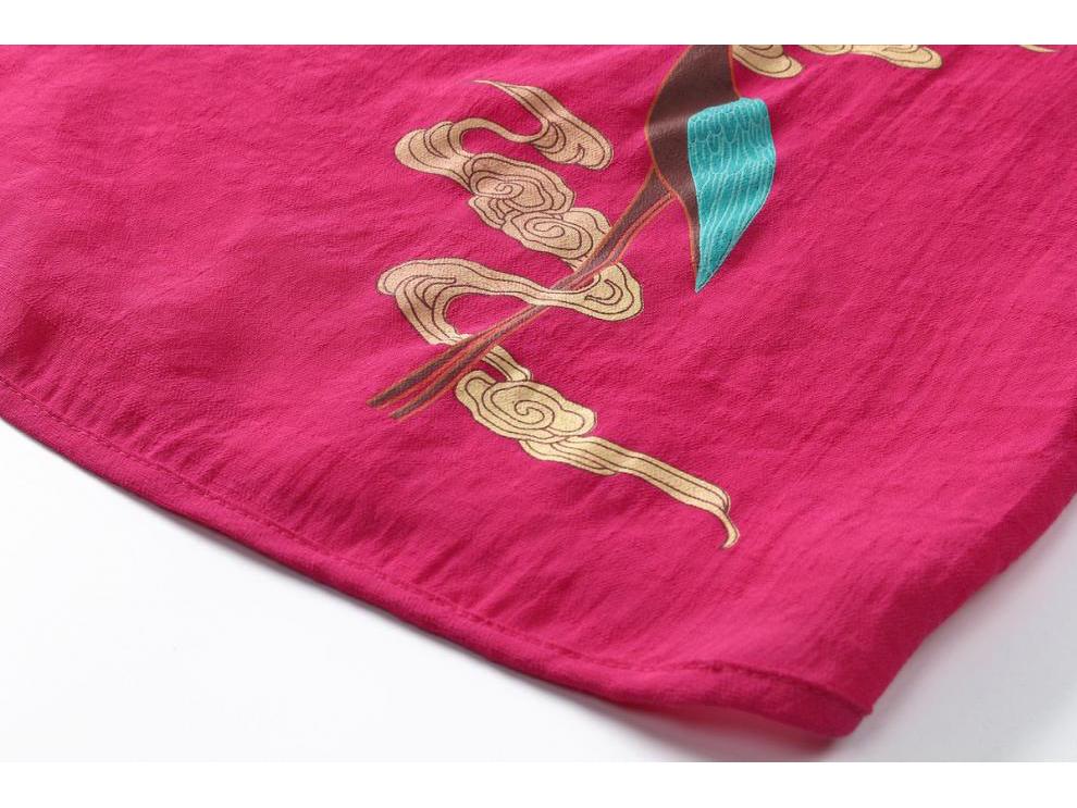 Women's Summer Cotton Linen Short-Sleeved Two-Piece Set: Grandma Mom Pajama Top and Pants.