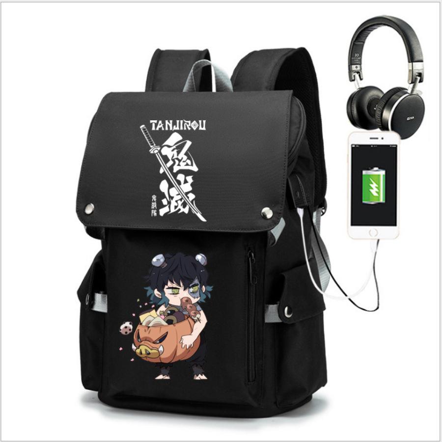 Japan Cartoon Comics Demon Slayer Collaboration Anime Student Large-capacity Printed Backpack 7543