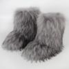 Women's Winter Fluffy Faux Fur Snow Boots, Comfortable Plush Warm Ankle Booties, Luxury Furry Fashion Outdoor Footwear