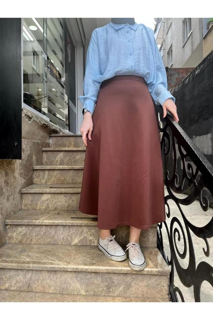 Women's Style Big Size Skirt Large Size Puff Scuba Skirt