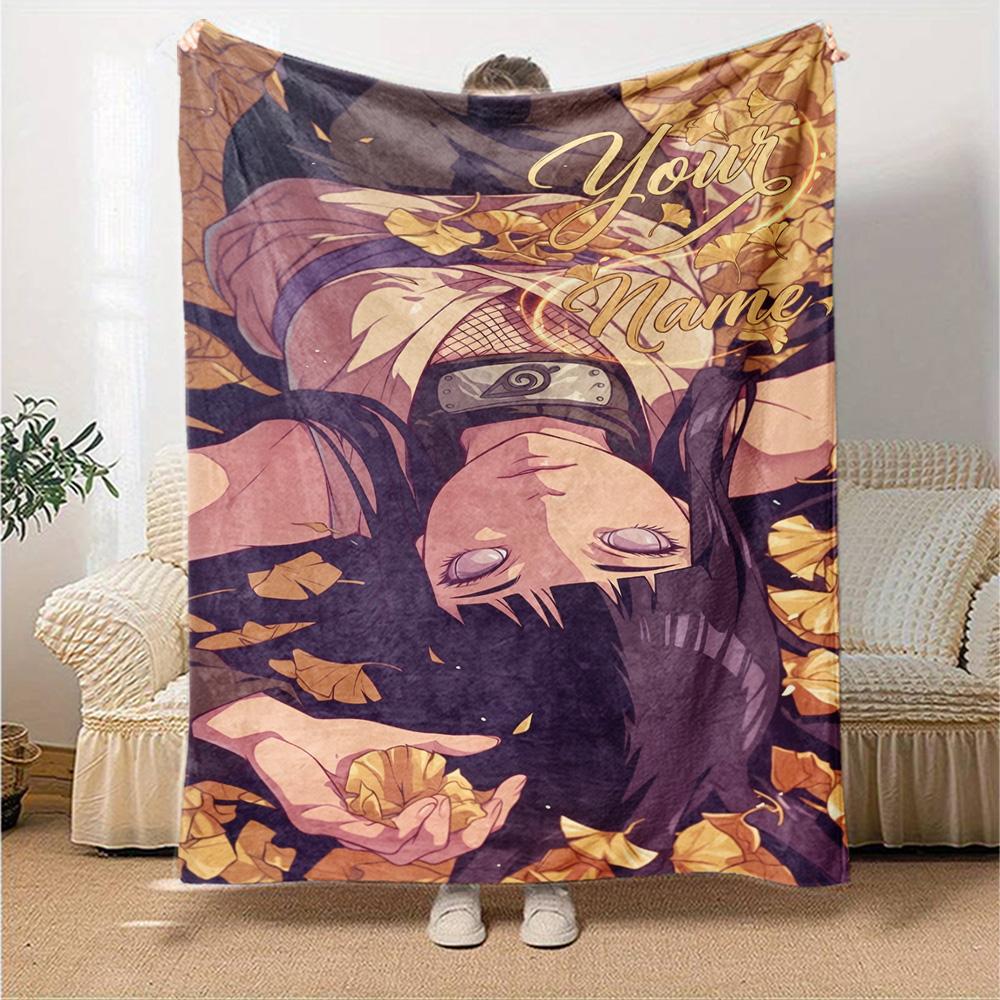 Naruto Character Personalized Text Blanket Lightweight Personalized Blanket Comfortable Great for Chair Office Nap Office Chair Four Seasons Universal