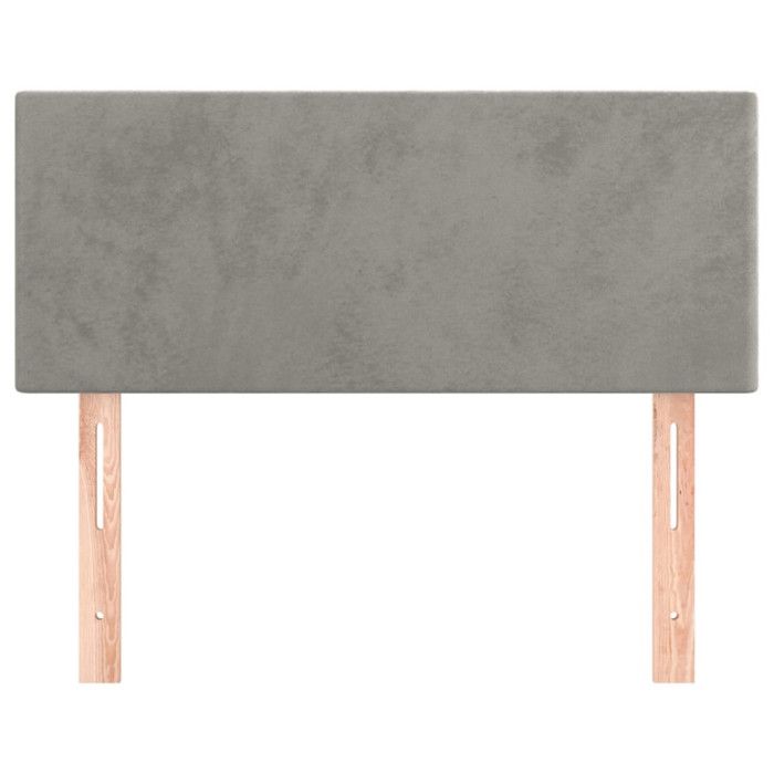 VidaXL Tête de Lit Meuble de Chambre à Coucher Accessoire de Lit Simple Tête de Cadre de Lit Intérieur Gris Clair 90x5x78/88 345758