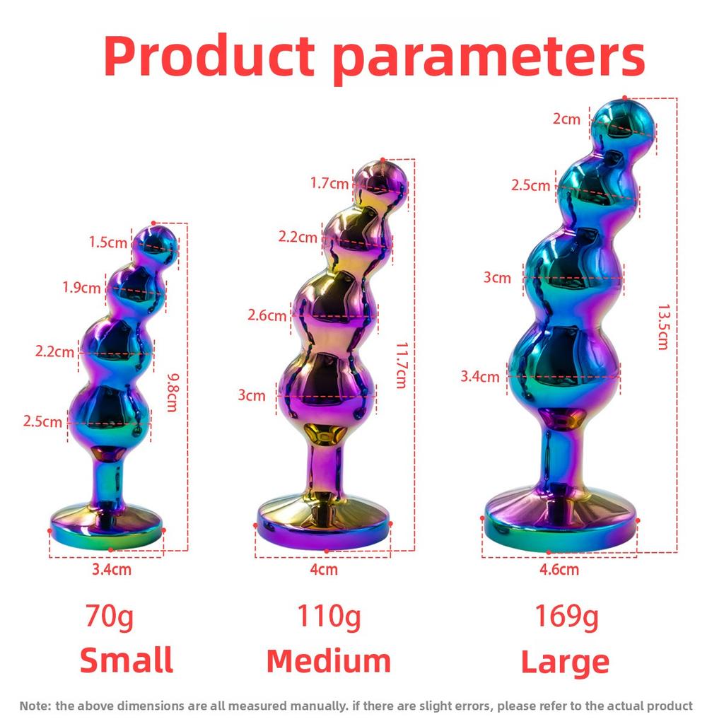 Metal Anal Plug Prostate Massager Anal Beads Butt Plug Metal Dildo G-spot Stimulating Sex Toys for Men and Women But Plug