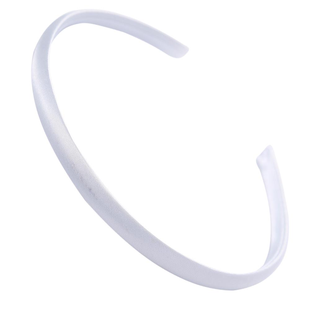 1/1.5/2cm Black Satin Headbands DIY Satin Covered Headbands White Craft Hair Headband for Girls Thin Plain Headbands