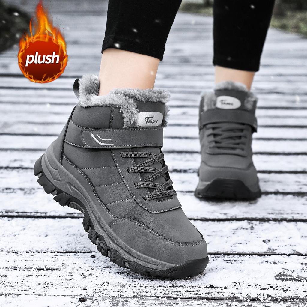 TUINANLE Women's Soft Bottom Non-Slip Velvety Winter Boots - Warm Old Beijing Style Snow Boots Men Cotton Shoes