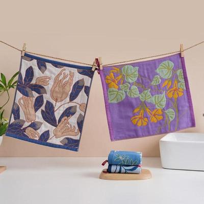 34X40Cm Large Hand Towel Kitchen Towel 4Layer Cotton Gauze Pure Cotton Dish Cloth Quick Dry Decorative Tea Towel Home Restaurant