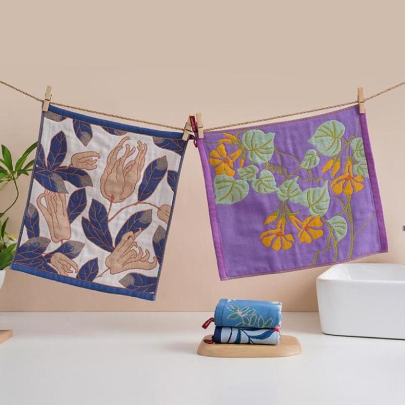 34X40Cm Large Hand Towel Kitchen Towel 4Layer Cotton Gauze Pure Cotton Dish Cloth Quick Dry Decorative Tea Towel Home Restaurant
