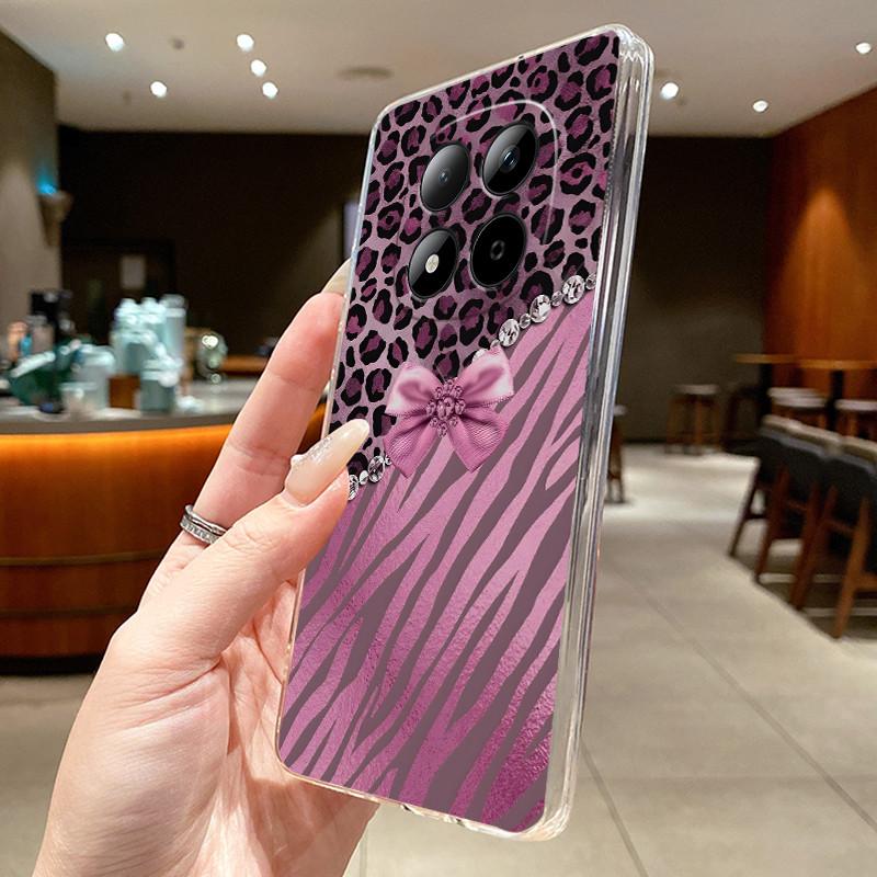 Phone Case For Xiaomi Redmi Note 15 Pro 4G Funda Capa Butterfly Bow Protective Casing Transparent Coque Soft Silicone TPU Cover