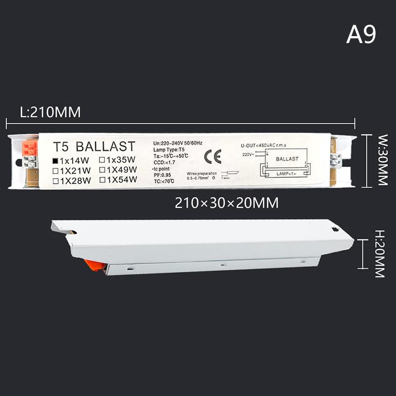 Ac 220-240V Wide Voltage T8 T5 Compact Electronic Ballast Instant Tube Desk Lights Fluorescent Lamp Ballast Home Office Supplies