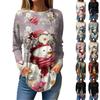 T-skjorter For kvinner Høst Uformelle Langermede skjorter Genser Vintage grafisk trykk Topp Genser Valentinsdag