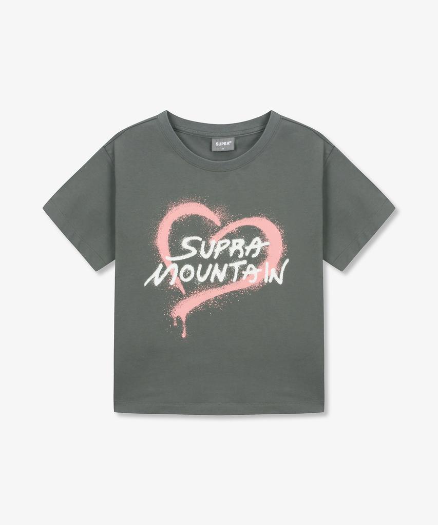 SUPRA Women'S Heart Spray T-Shirt (Gray)