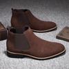 Men's High-Top Suede Leather Chelsea Boots - Autumn/Winter Slip-On Ankle Boots, Plus Size, Formal/Casual Use