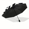 1pc Abstract Pattern Automatic Folding Umbrella - Portable Foldable Design with 8 Ribs, Durable Plastic & Iron Frame, Casual Outdoor Accesso