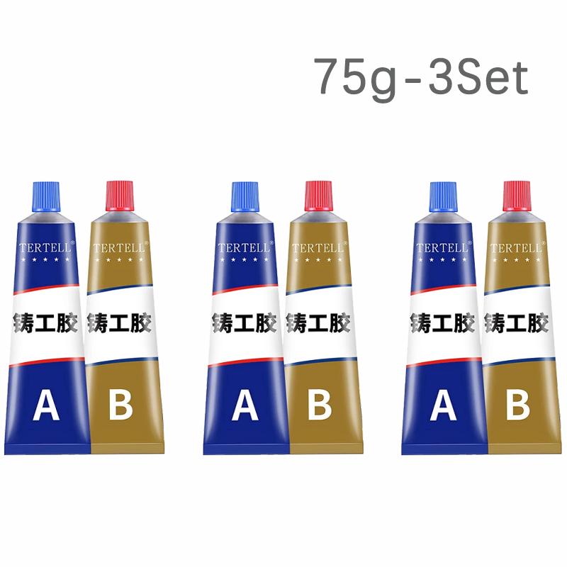 1-10Set Metal Repair Glue Quick-drying Casting Glue Industrial Repair Agent AB Glue Heat Resistance Cold Weld Adhesive