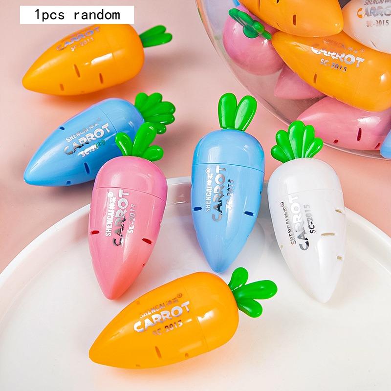 

Gift Cute Cartoon Carrot Pencil Sharpener Creative Student Childrens Pencil Sharpener Pencil Knife Kawai Stationery Portable