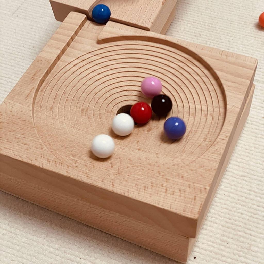 Marble Run with Wooden Blocks Educational Set for Preschoolers, Young Children,
