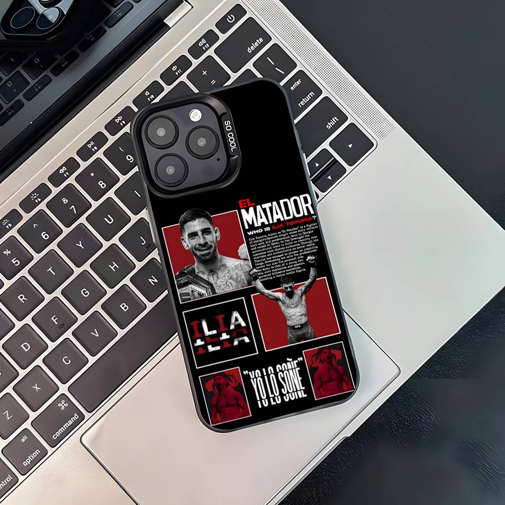 

I-Ilia Fighting T-Topuria Phone Case For iPhone 17,16,15,14,13,12,11,Pro,XS,Max,Plus,Mini,SE Black Candy Matte Shockproof Cover iPhone17