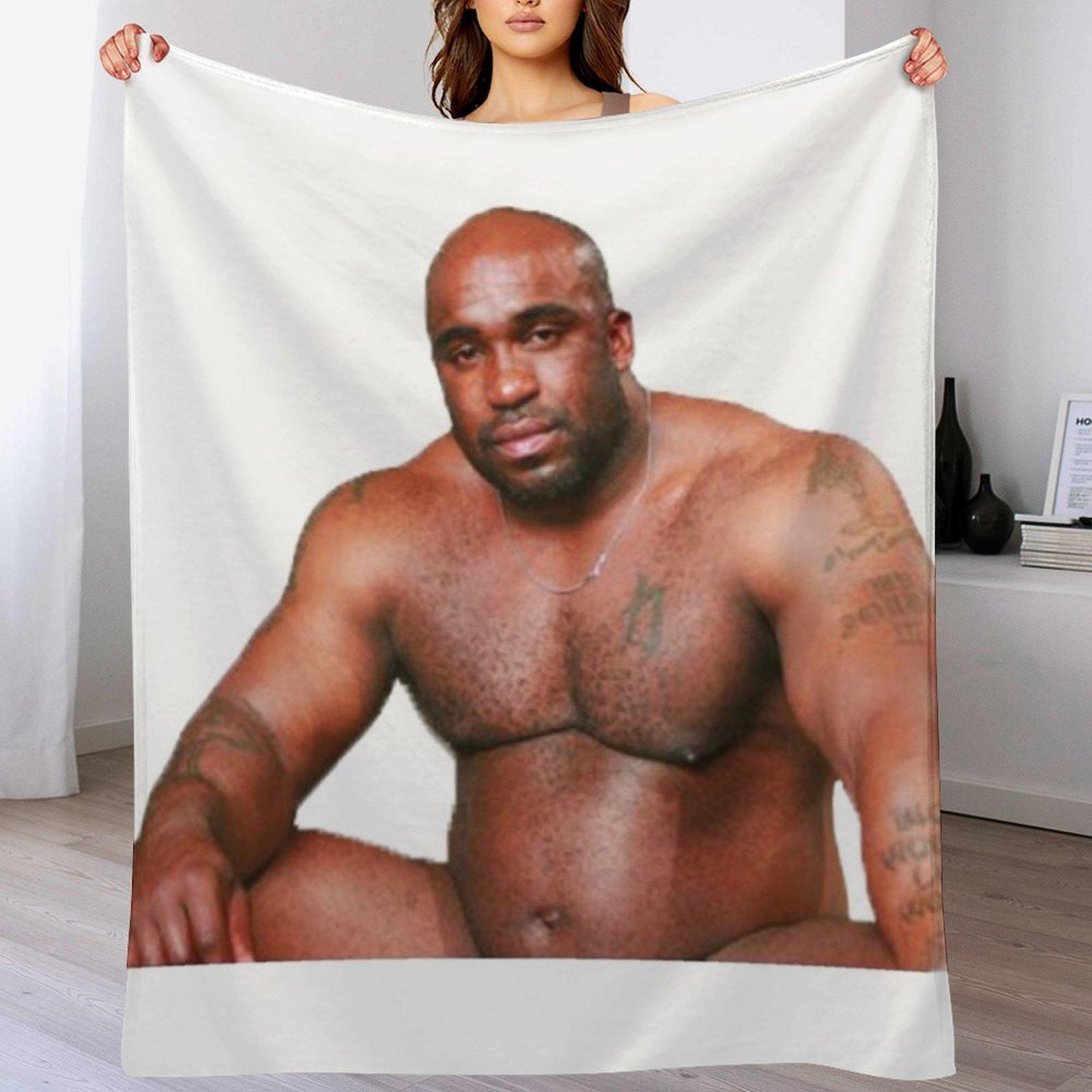 Barry Wood Bobblehead - Black Guy PBS Meme Throw Blanket Cozy Throw Blanket for Bed Sofa Chair Size: 75*100cm, Weight: 230 GSM