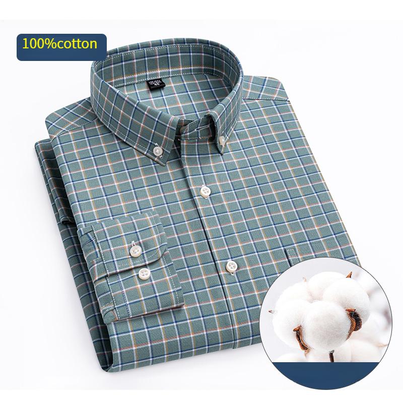 

2026 High quality men s shirt made of pure cotton Oxford spinning spring autumn long sleeves comfortable breathable, sweat wick 40