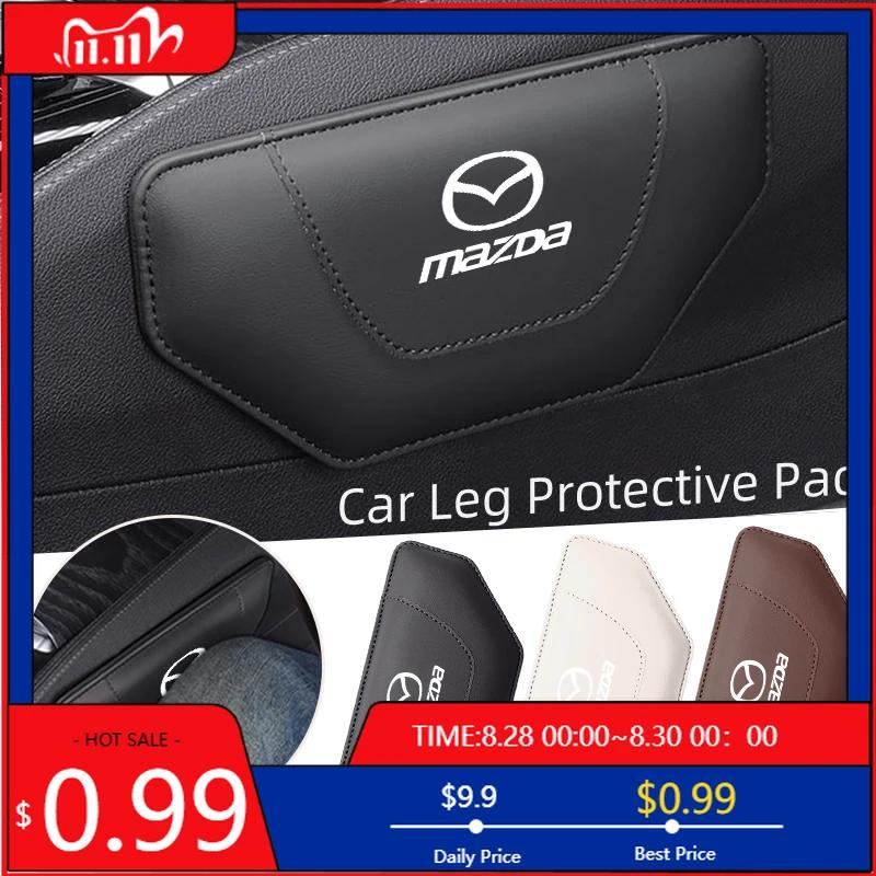 2025 Hot Leather Car Knee Leg Protective Pad Foot Armrest Cushion For Mazda 6 3 CX5 5 2 323 CX7 Demio Atenza Axela MX30 CX30 MX5