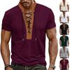 Herr Casual Patchwork Rep Rund Hals Kortärmad T-shirt