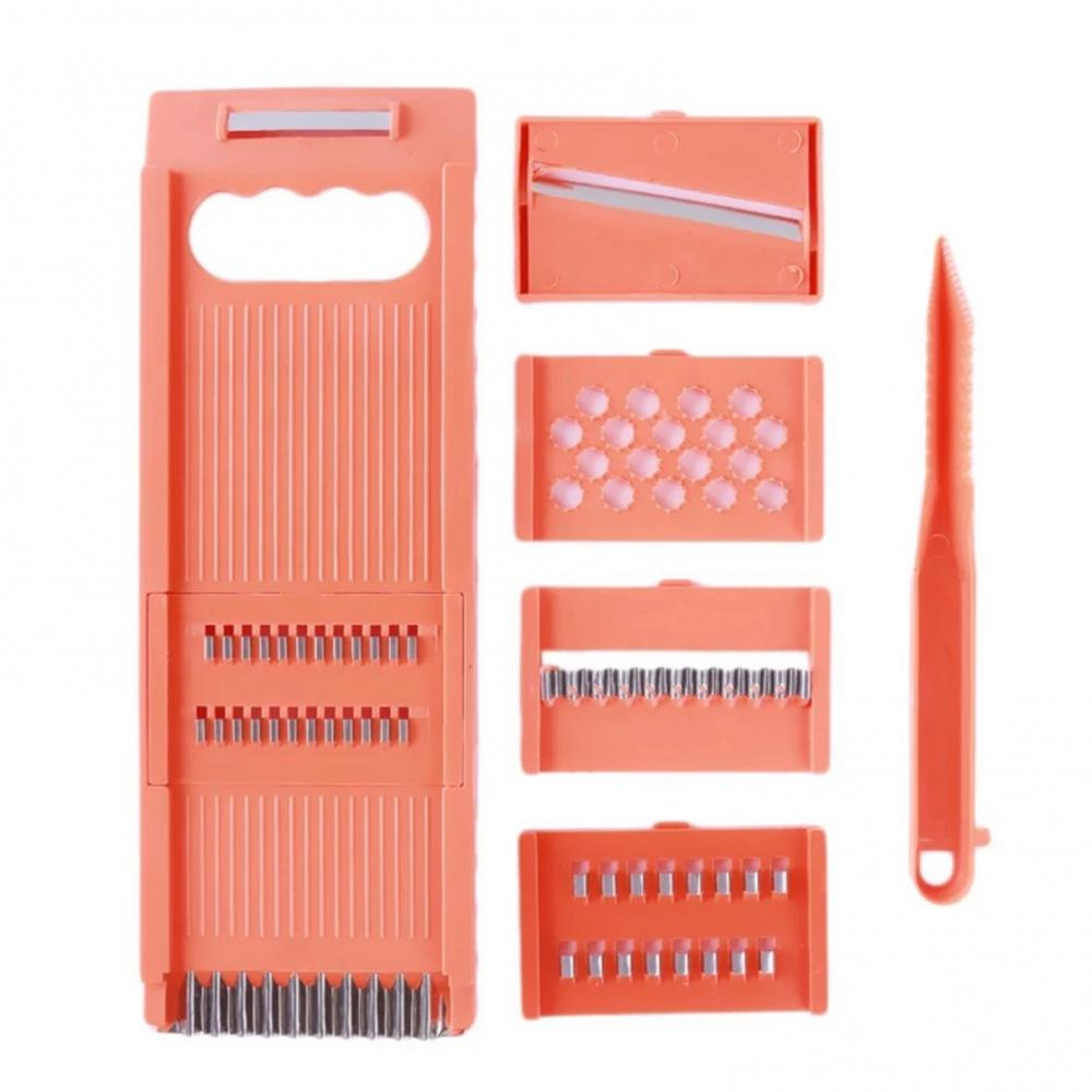7pcs/set Melon Fruit And Vegetable Grater Multi-function Potato Peeler Carrot Grater Home Vegetable Chopper Kitchen Supplies