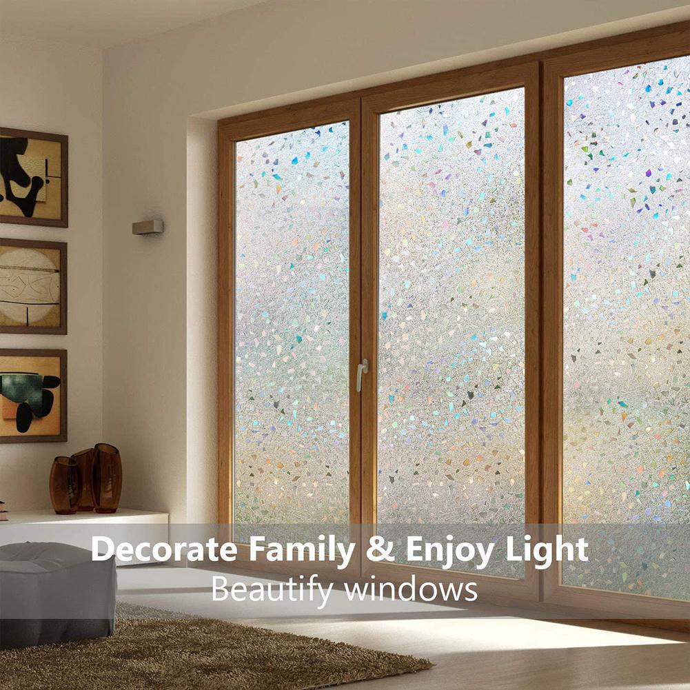 1 Roll Of Pvc Glass Sticker Window Shading Film Translucent Removable For Household Bathroom