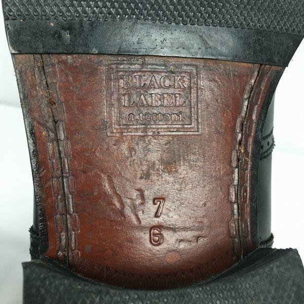 A.Testoni Made In Italy Wingtip Business Shoes Black Size 7G / 25.5cm Men's(USED)